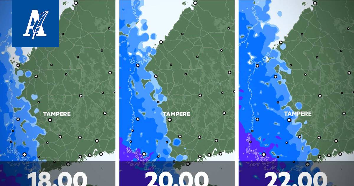 Lumirintama lähestyy Pirkanmaata ja saavuttaa Tampereen illalla – näin  lumitilanne kehittyy viikon aikana - Sää - Aamulehti