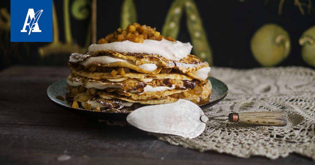 Näyttävä lettukakku maistuu omenalle - Ruoka - Aamulehti