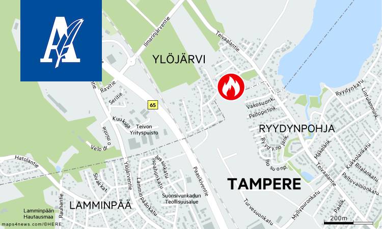 Heinikko sytytettiin palamaan lähellä asuinrakennuksia Ylöjärvellä – Kaksi  lasta poistui paikalta - Kotimaa - Aamulehti