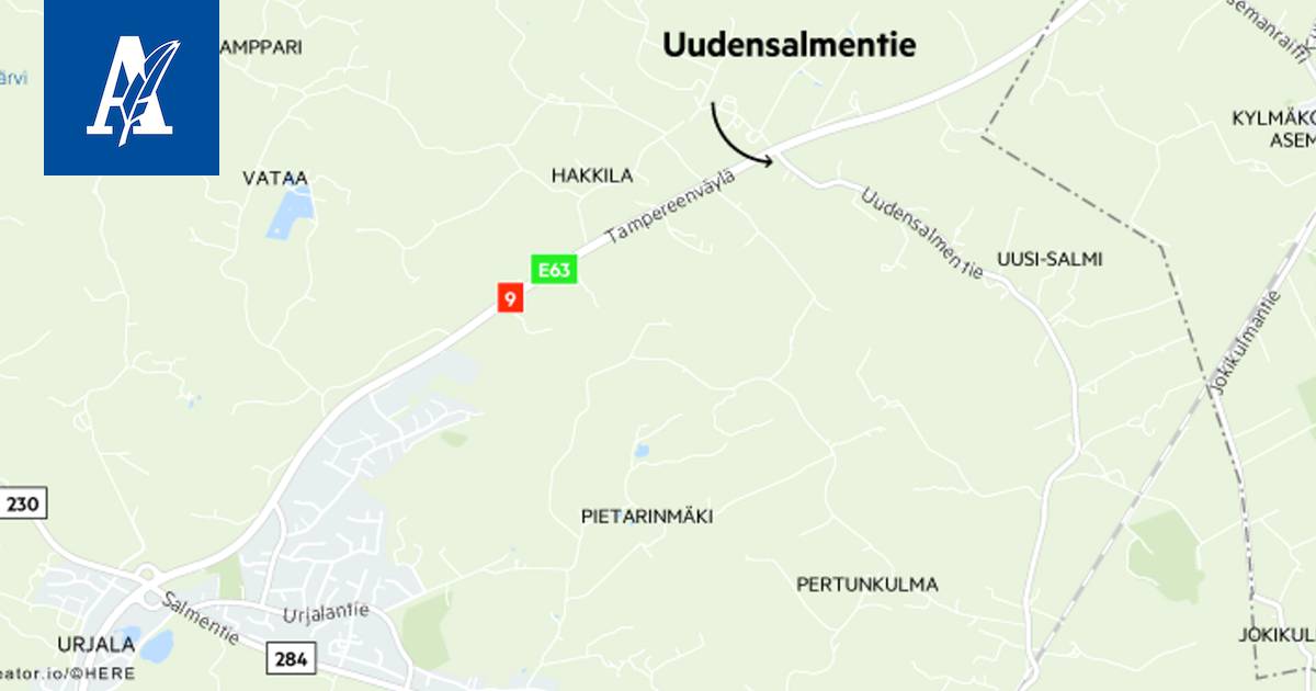 Urjalan onnettomuudessa säästyttiin vakavilta loukkaantumisilta - Uutiset -  Aamulehti