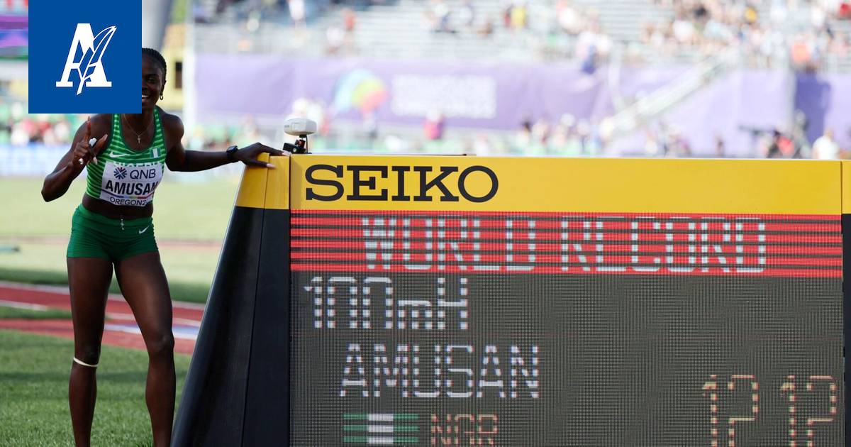 Tobi Amusan juoksi 100m aitojen maailmanennätyksen 12,12, - Urheilu -  Aamulehti