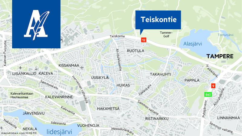 Kyydissä ollut tarttui kahdesti kiinni taksin ratista - Tampere - Aamulehti