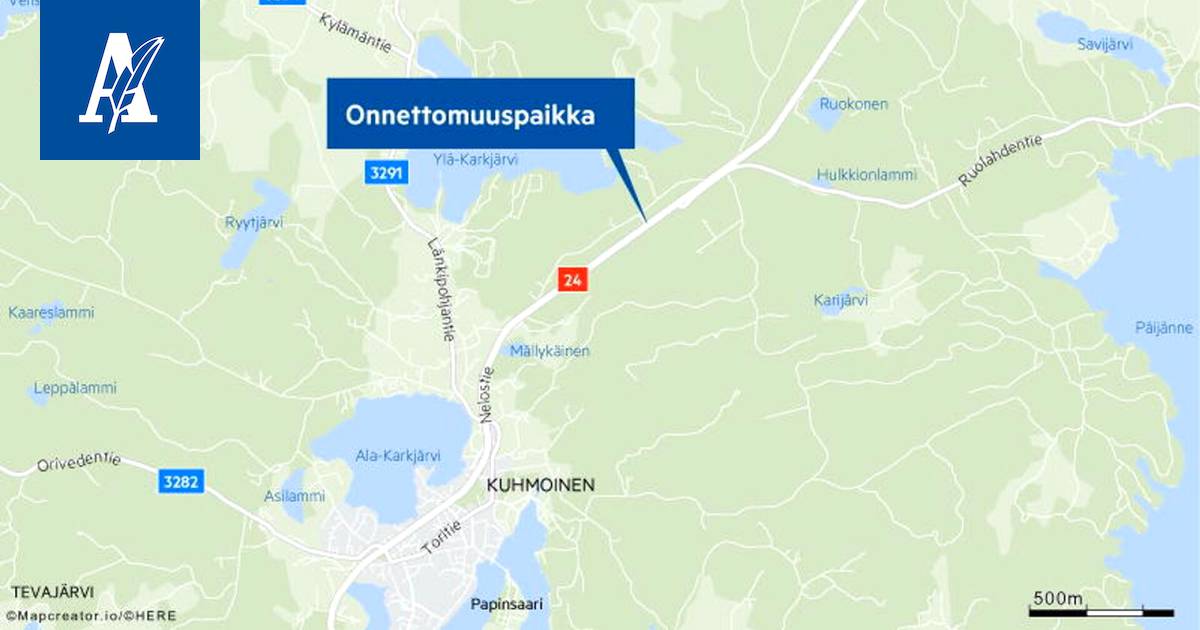 Juuri nyt: Kaksi menehtyi liikenneonnettomuudessa Kuhmoisissa - Pirkanmaa -  Aamulehti