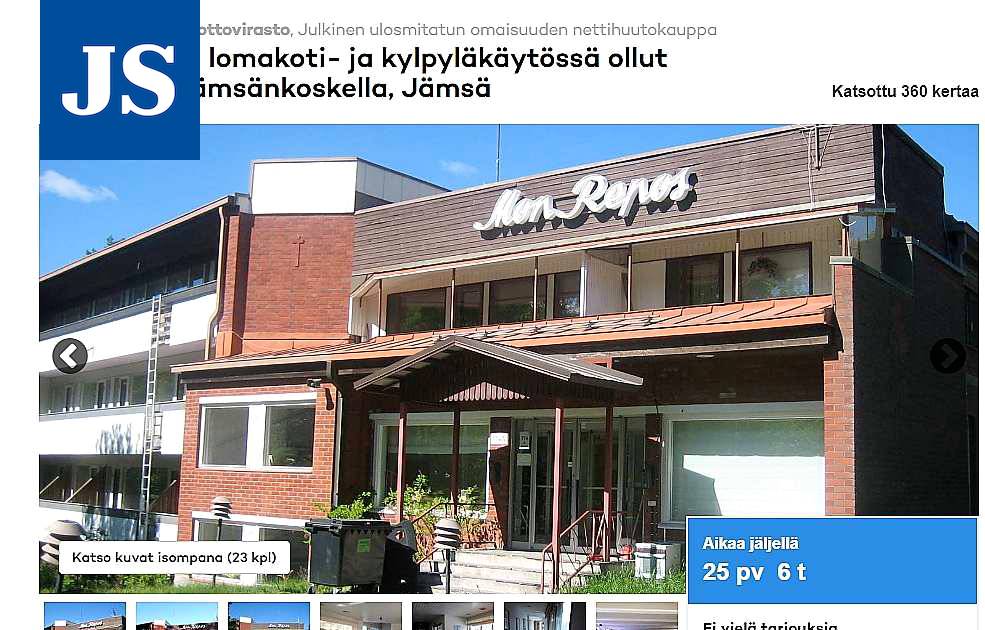 Kylpylähotelli Mon Reposin kiinteistöt on ulosmitattu ja huutokaupataan -  Uutiset - Jämsän Seutu