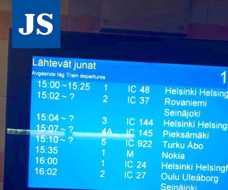 Poliisi katkaisi junaliikenteen Tampereella, kun ihminen käveli kiskoilla –  Juna saapuu Jämsään myöhässä - Uutiset - Jämsän Seutu