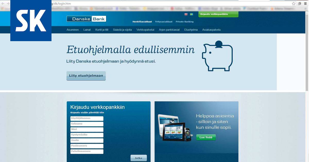 Älä klikkaa! Danske Bankin nimissä kiertää huijaussähköposti - Kotimaa -  Satakunnan Kansa