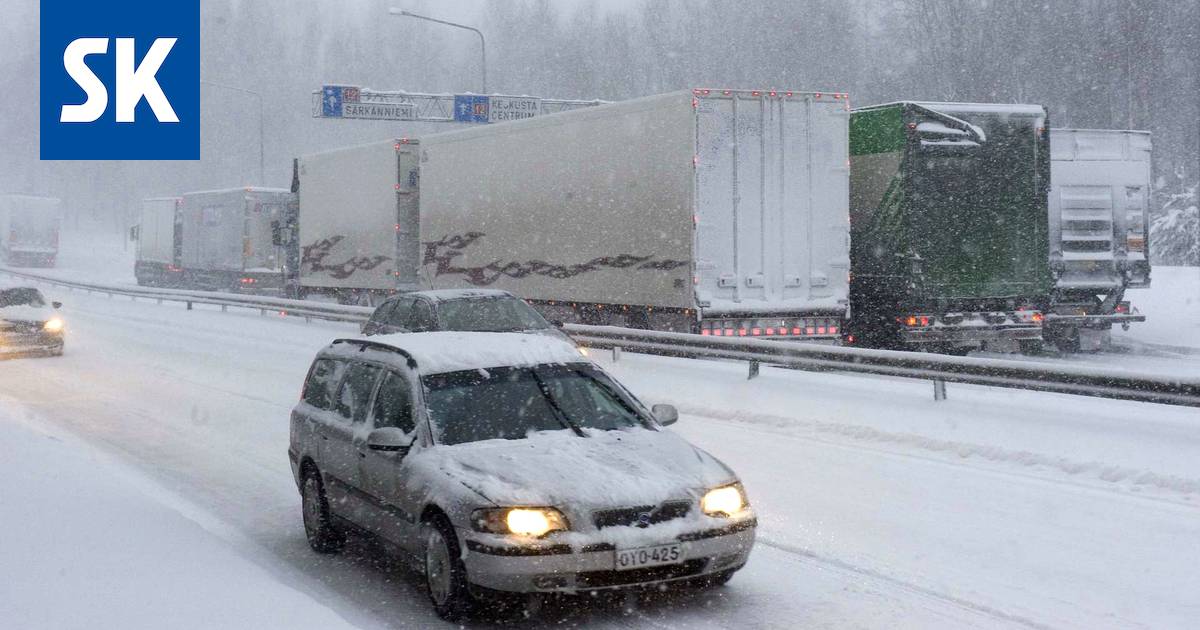 Varovasti liikenteessä – ajokeli Satakunnassa muuttuu illan mittaan  erittäin huonoksi - Satakunta - Satakunnan Kansa