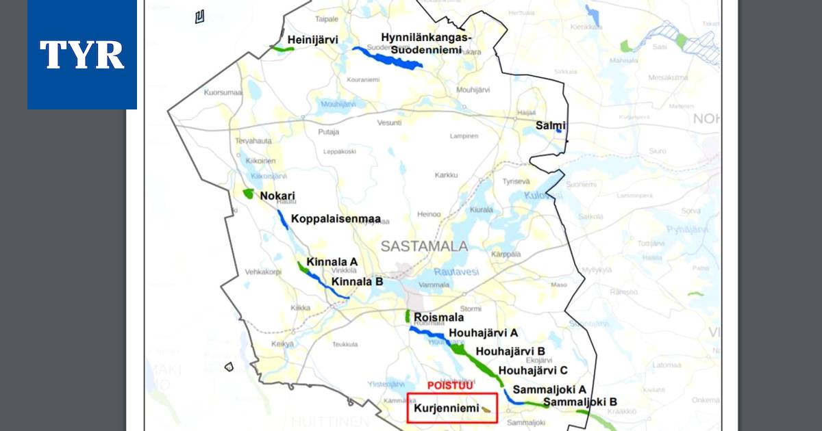 Tämä pohjavesialue aiotaan poistaa Sastamalassa - Uutiset - Tyrvään Sanomat